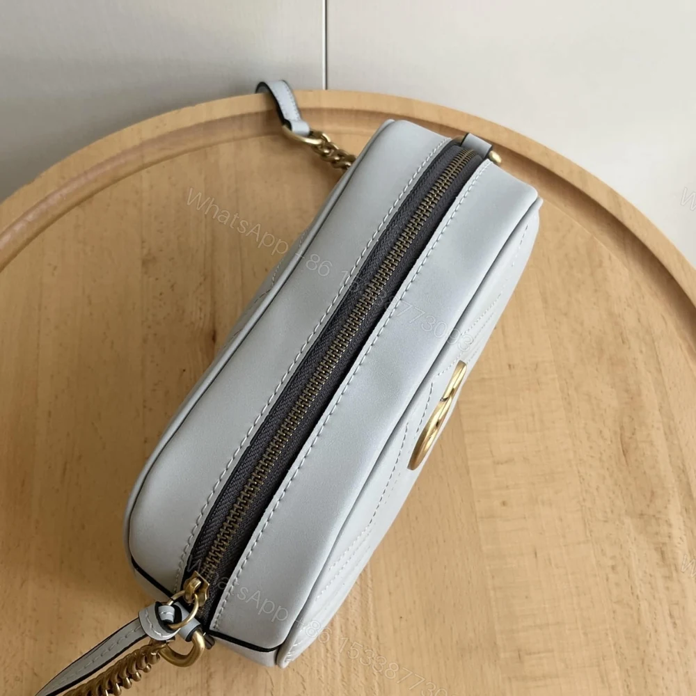 View 5 of Gucci GG Marmont Small Camera Bag Light Grey 24Cm