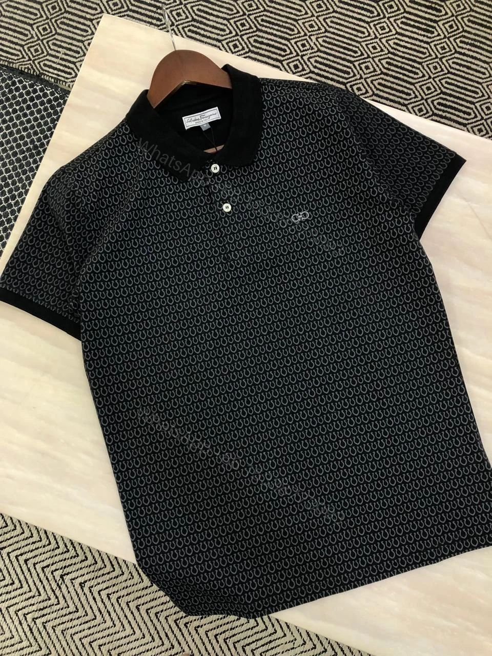 View 4 of First Copy Ferragamo Premium Lycra Polo T-Shirt for Men — 7A Quality Replica