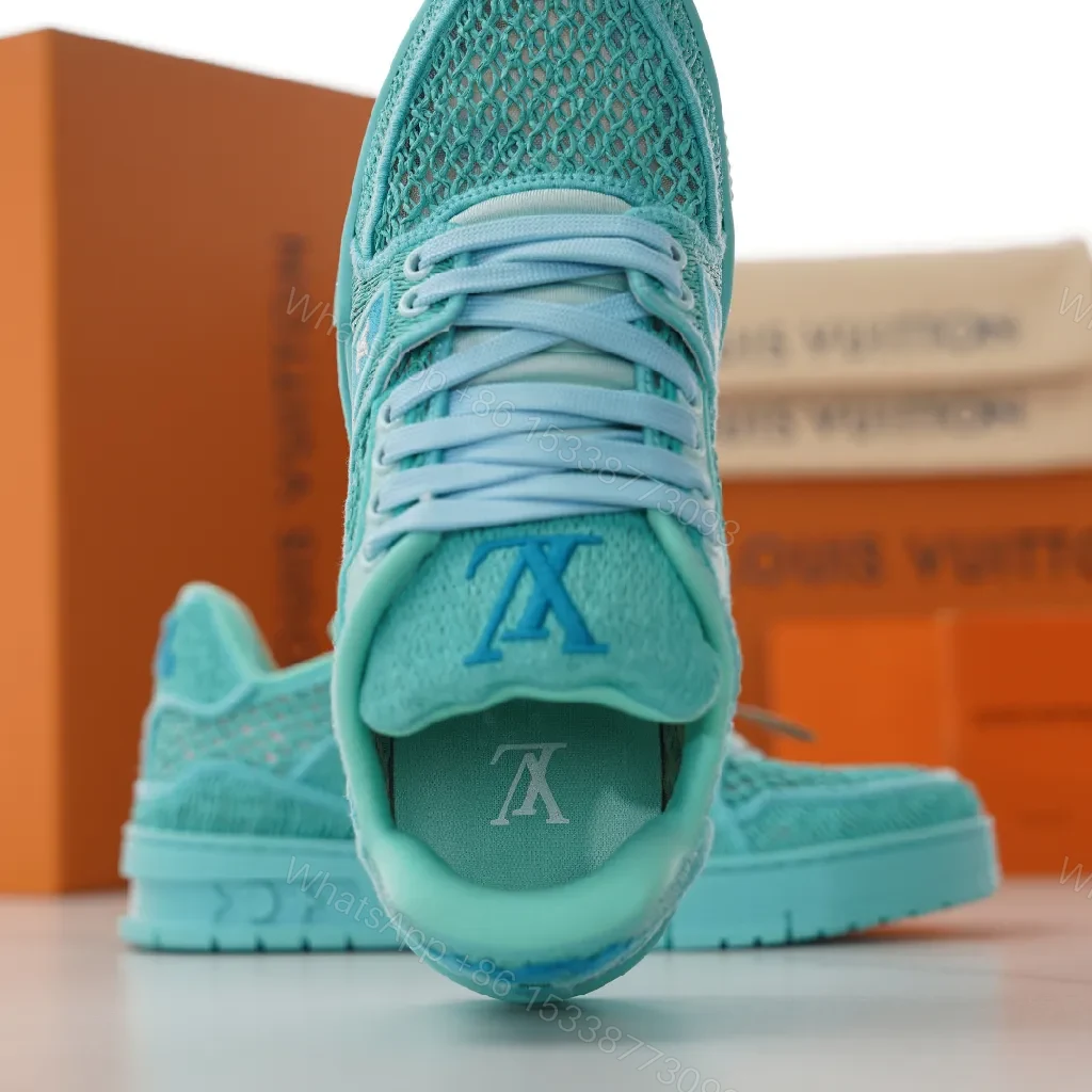 View 7 of Turquoise Knit High-Tops: Lightweight, All-Day Comfort Sneakers