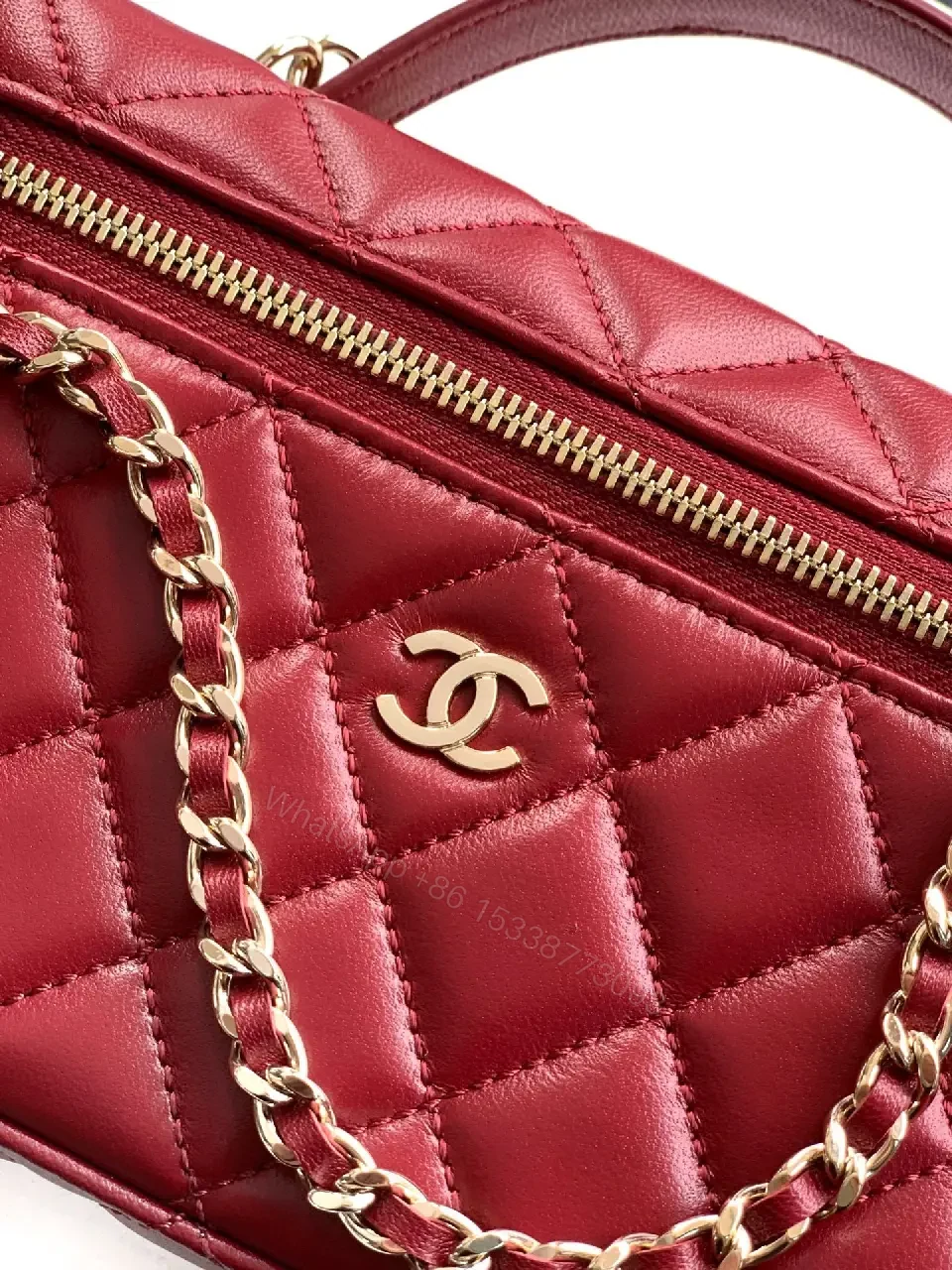 View 3 of Chic Quilted Satchel with Gold Hardware – Structured Luxury Bag