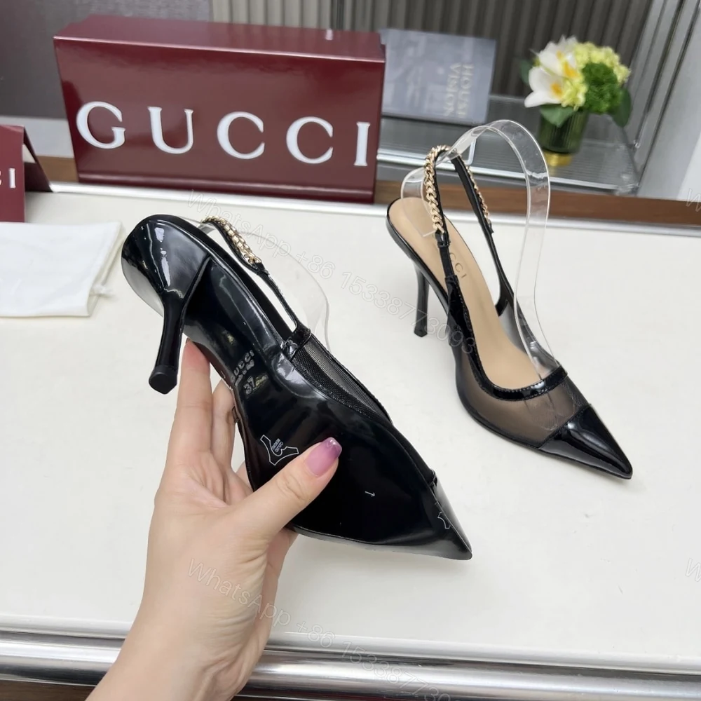 View 3 of GUCCI SIGNORIA SLINGBACK PUMP BLACK 816636 FAD8Z 1000