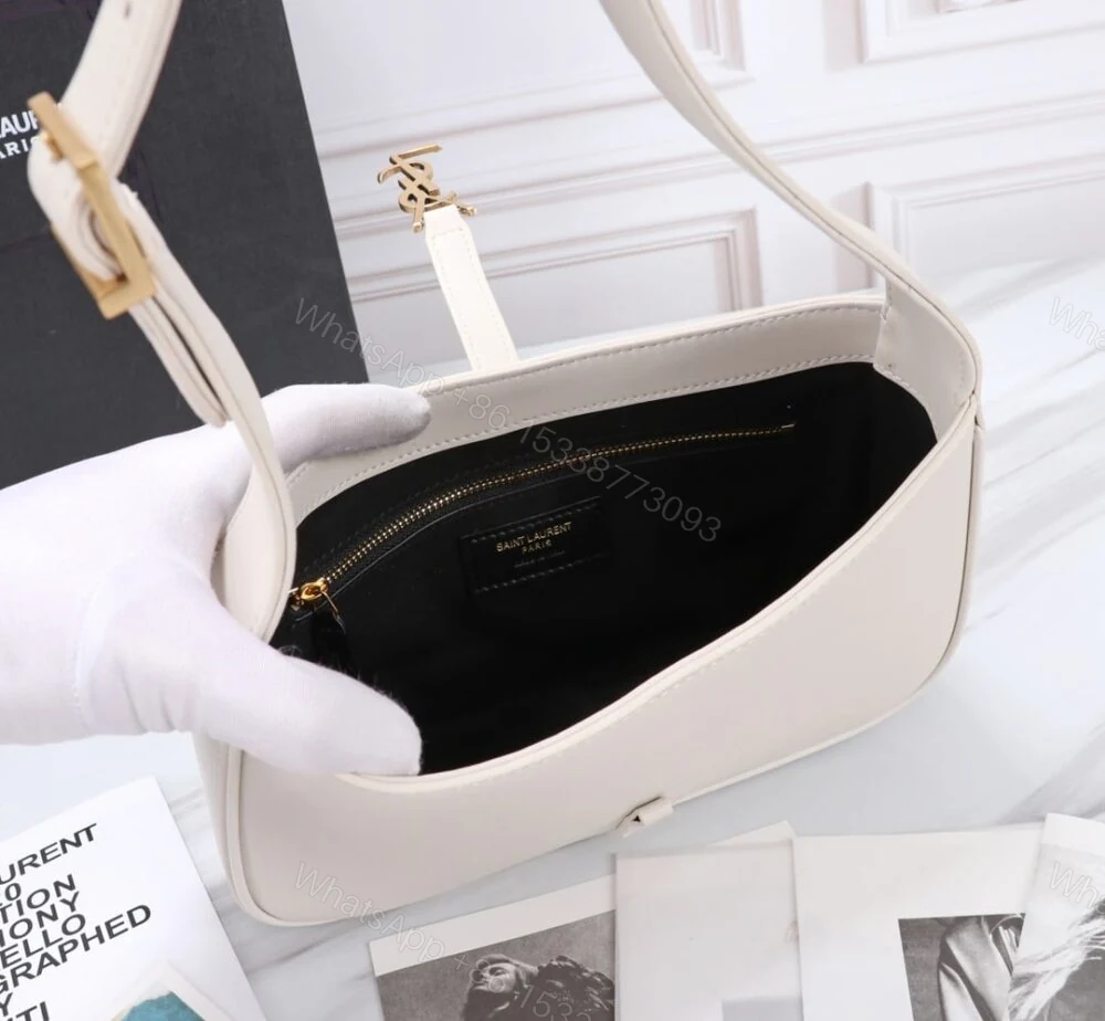 View 7 of Saint Laurent Le 5 À 7 Hobo Bag In Smooth White 23Cm 6572282R20W9207
