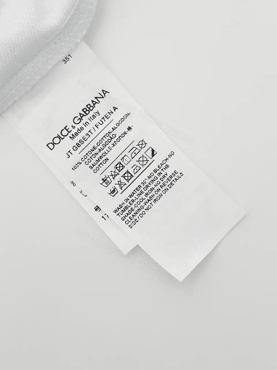 View 5 of Premium Cotton Tee: Minimalist White Crew Neck with Metallic Badge