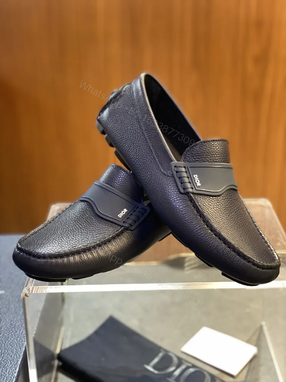 View 8 of Premium Leather Loafers: Black, Cushioned Comfort, Slim Profile