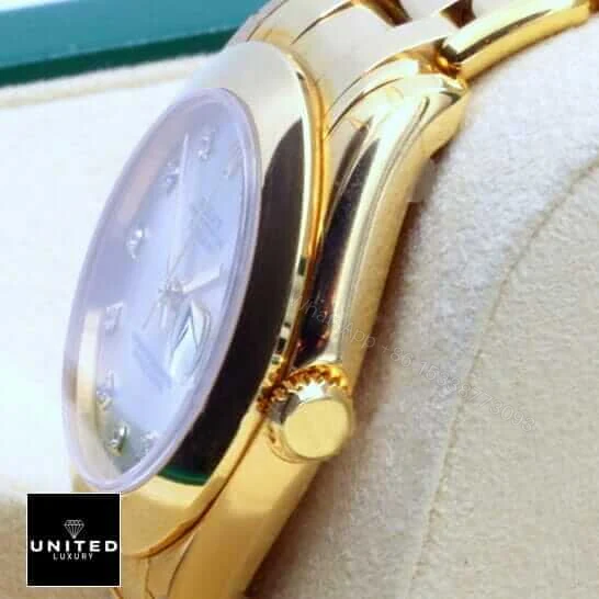 View 8 of Rolex Pearl Master 81208 Gold & Diamond Dial Replica