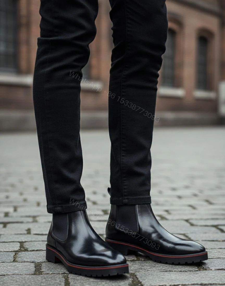 View 4 of First Copy Louboutin Chelsea Boots Men