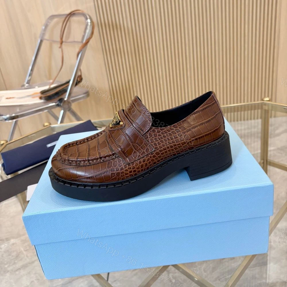 View 4 of Prada Chocolate Leather Loafers 1D246M ZO1 F0005 F G050