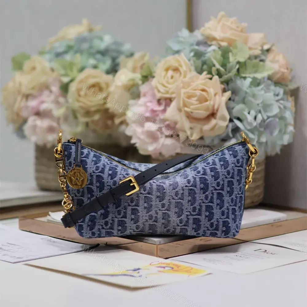 View 2 of 高仿Dior*StarHobo系列S320M49E鏈條手袋藍色免檢版