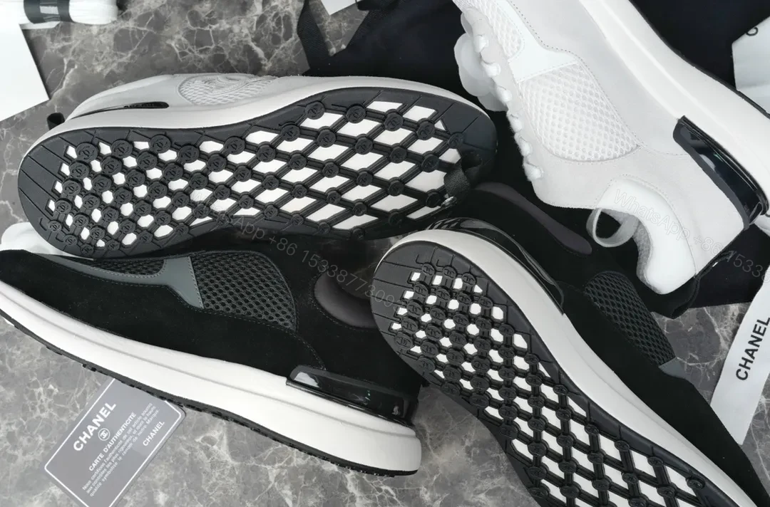 View 4 of Black Suede & Mesh High-Top Sneaker: Luxury Streetwear Comfort