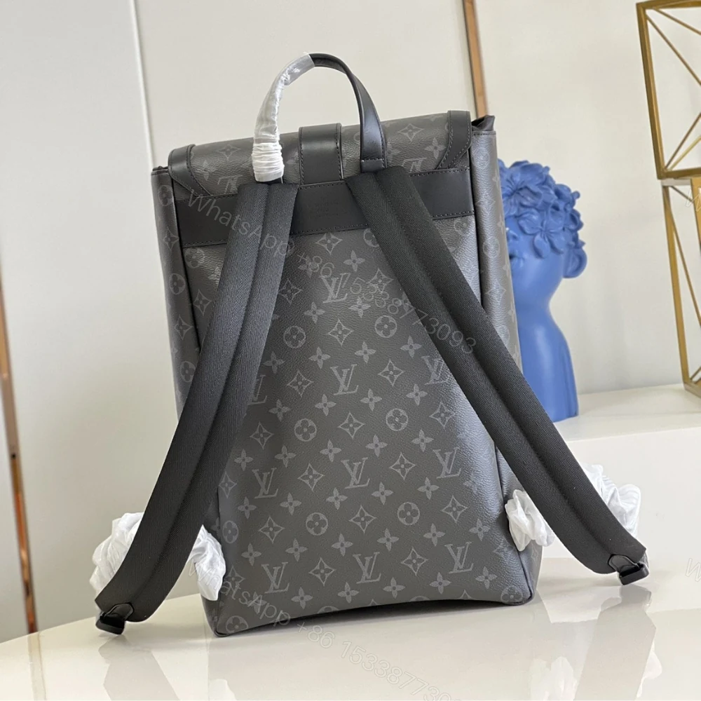 View 4 of Louis Vuitton Saumur Backpack Monogram Eclipse Canvas 42Cm M45913