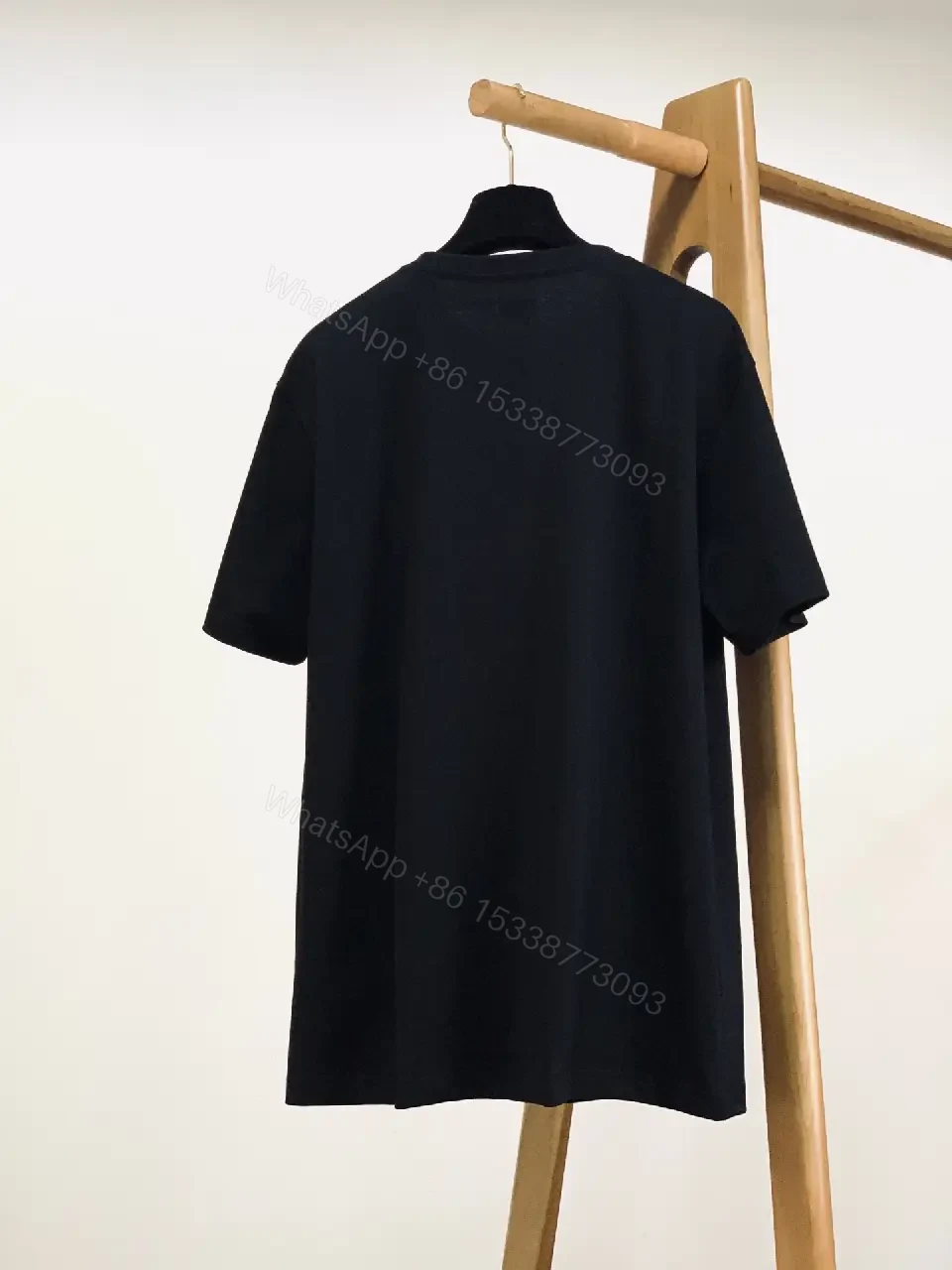 View 4 of Luminous Logo Tee: Black Cotton, Luxe Streetwear, Statement Tee