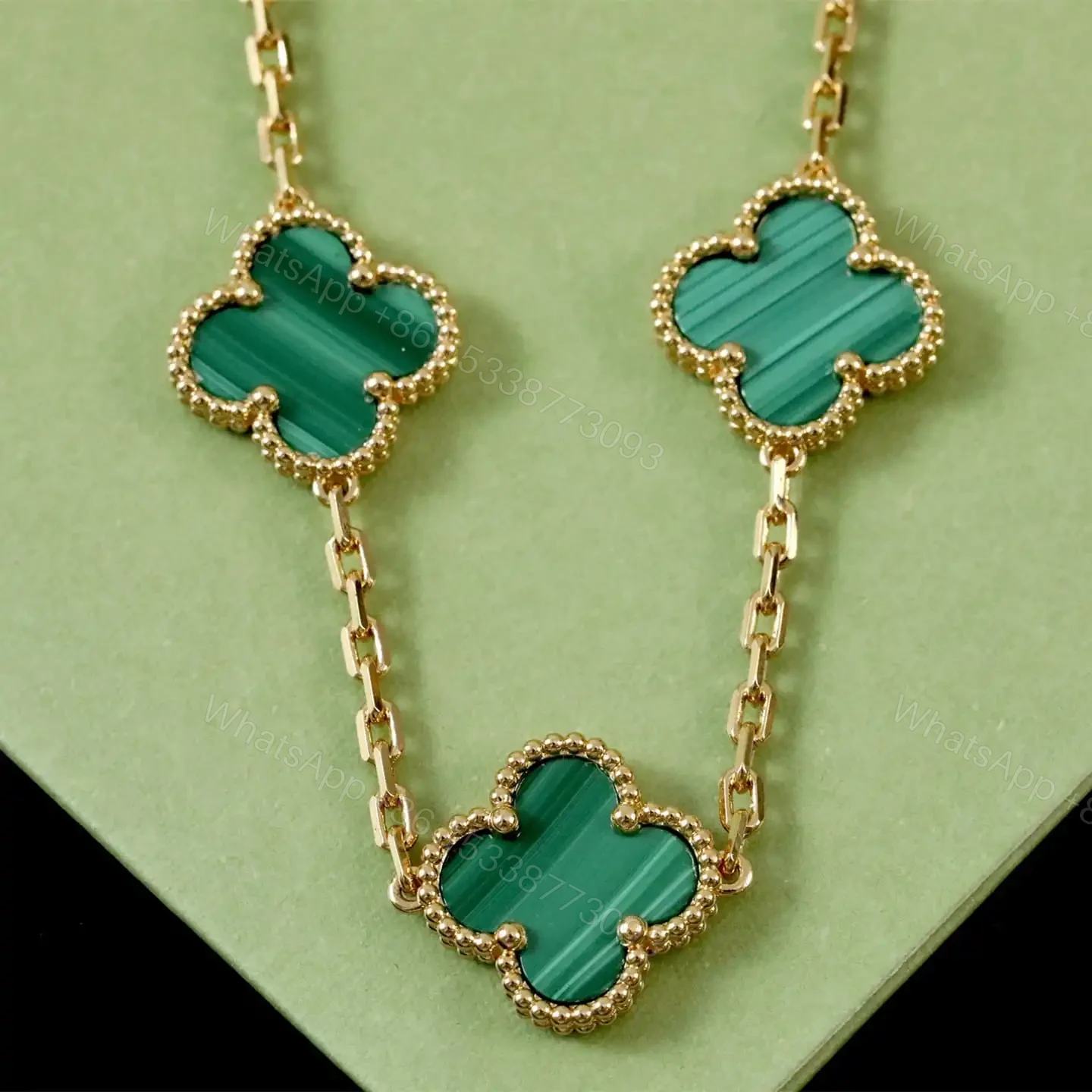 View 15 of 高仿首飾VanCleef&Arpels*RL80900孔雀石黃金手鏈