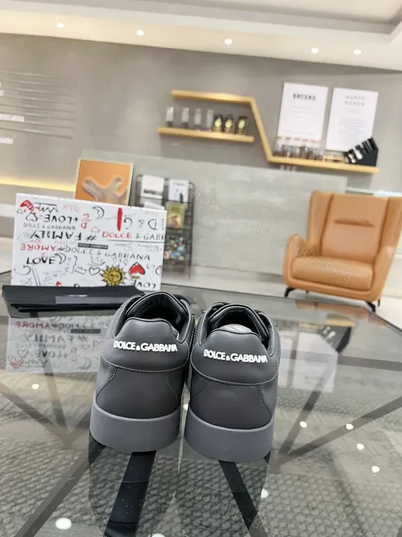View 2 of Chic Gray Leather Sneakers â€“ Luxury Everyday Comfort