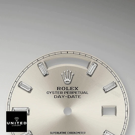View 7 of Rolex Day-Date 228349RBR Diamond Bezel Sundust Dial Replica