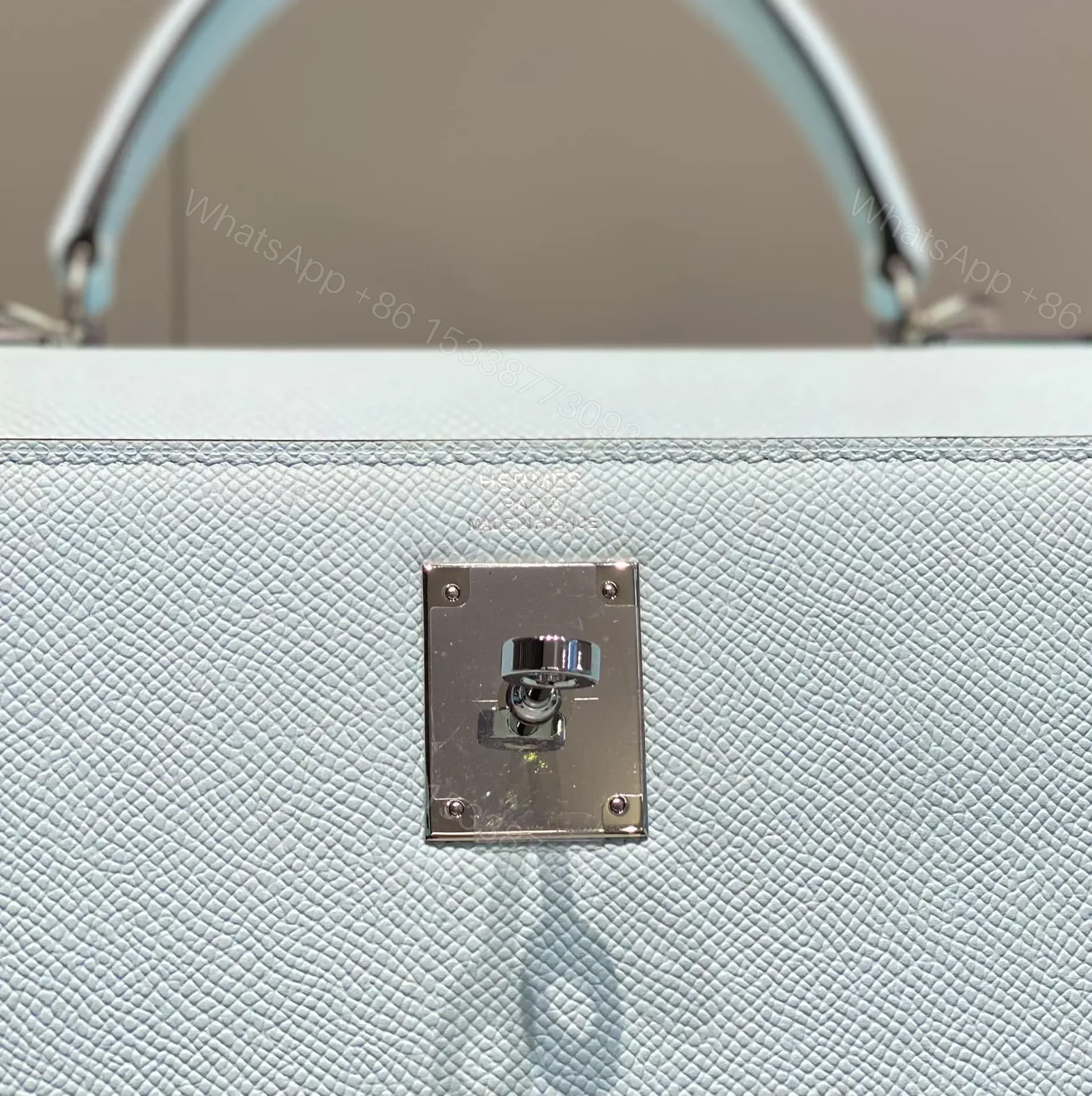 View 7 of HN 28CM IN BLUE BRUME EPSOM PALLADIUM HARDWARE