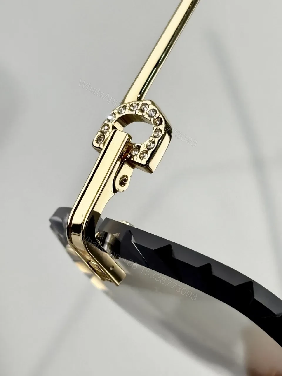 View 3 of Intricate Rimless Sunglasses: Luxe Metal, Gradient Lenses, Edge Detailing