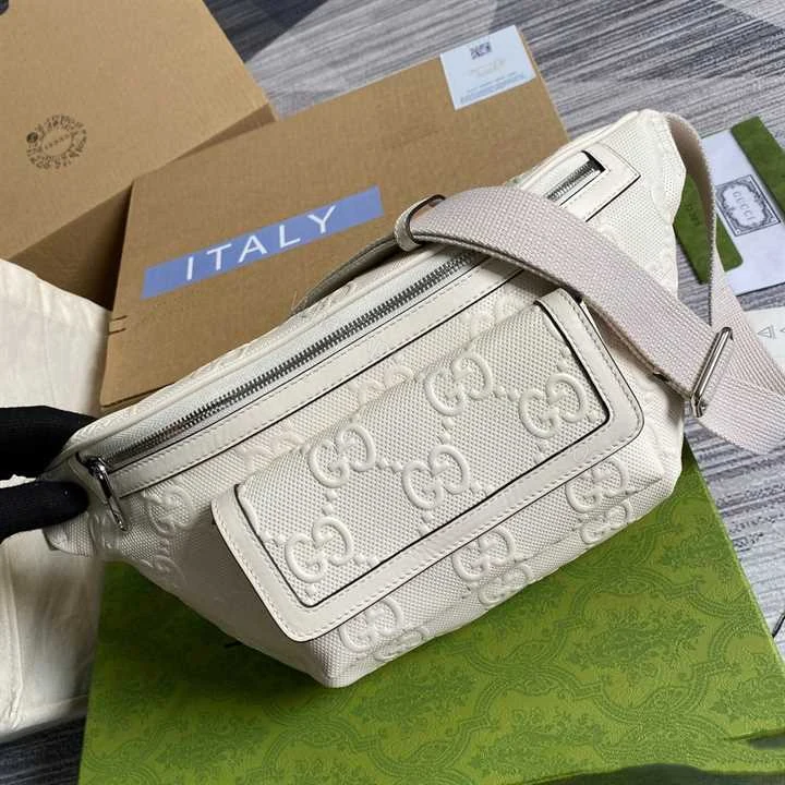 View 7 of GG EMBOSSED BELT BAG IN WHITE GG EMBOSSED LEATHER – GBC13
