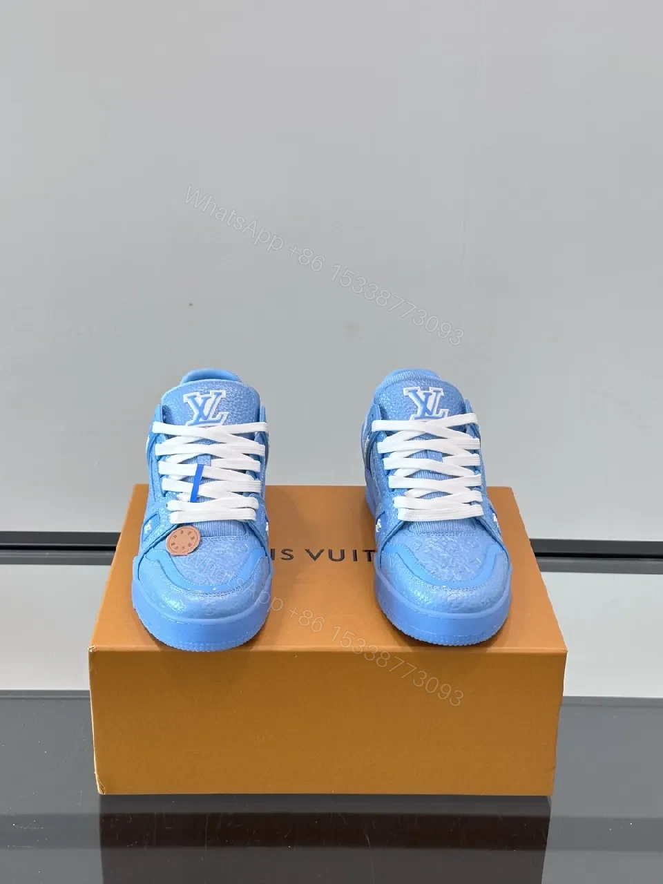 View 4 of Vibrant Blue Luxe Sneakers: Elevated Comfort, Designer-Inspired