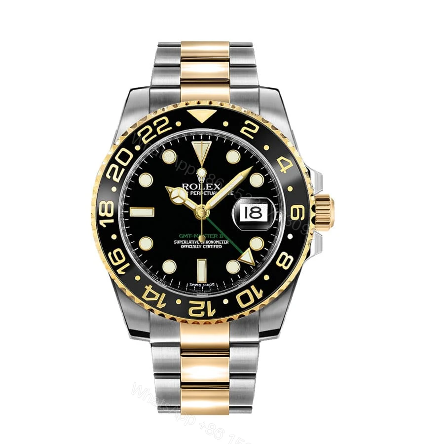 Rolex GMT-Master II 126713GRNR Super Clone: Two-Tone Yellow Rolesor 40mm — view 1