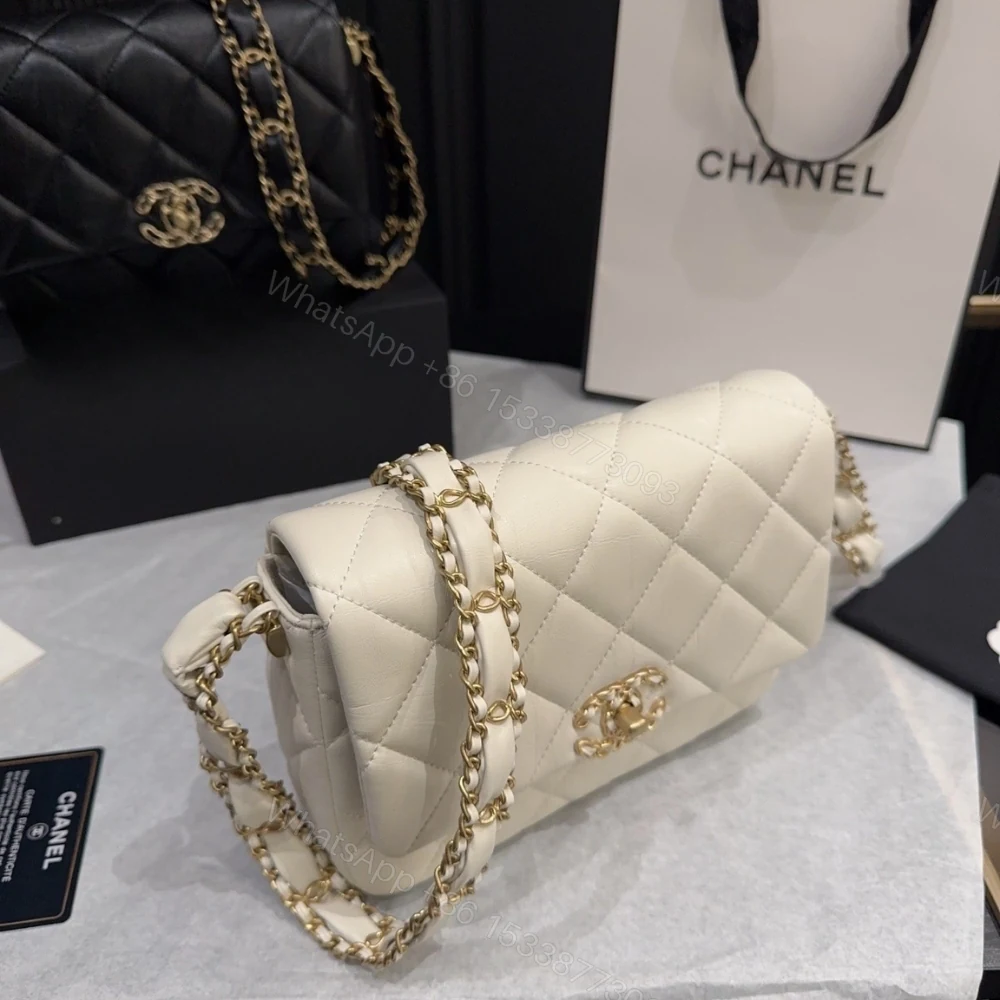 View 5 of Chanel Mini Flap Bag And Gold Hardware Light Beige 20Cm