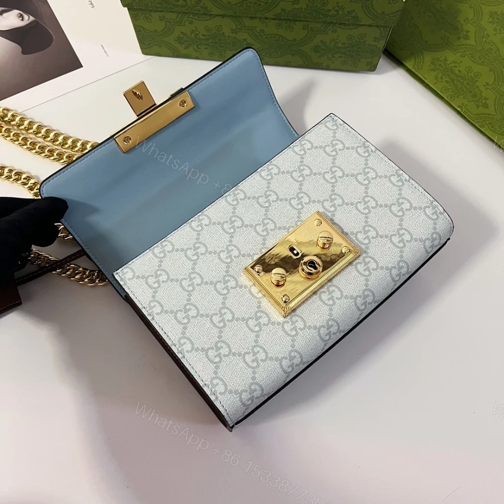 View 6 of Gucci Padlock Small Shoulder GG Supreme Dusty Blue 20Cm ‎