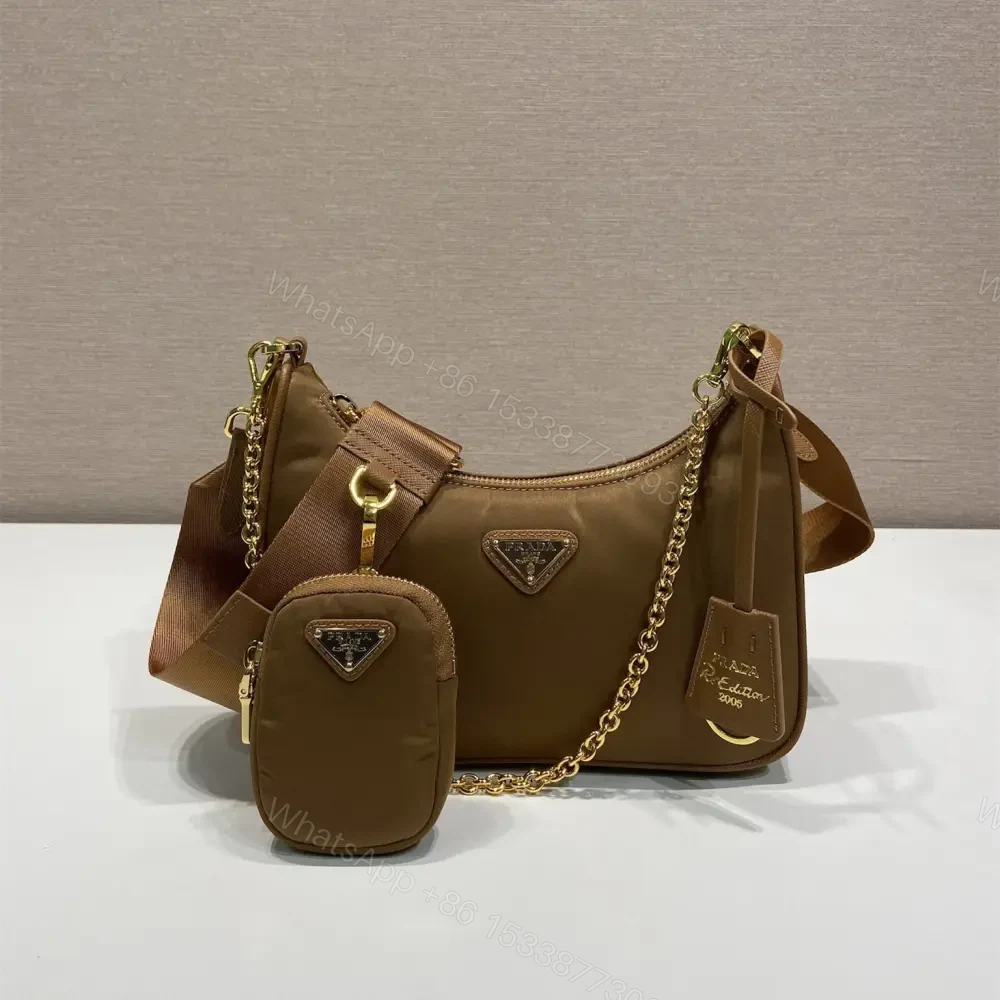 高仿Prada*RE-Nylon系列1BH204三合一單肩包棕色免檢版 — view 1