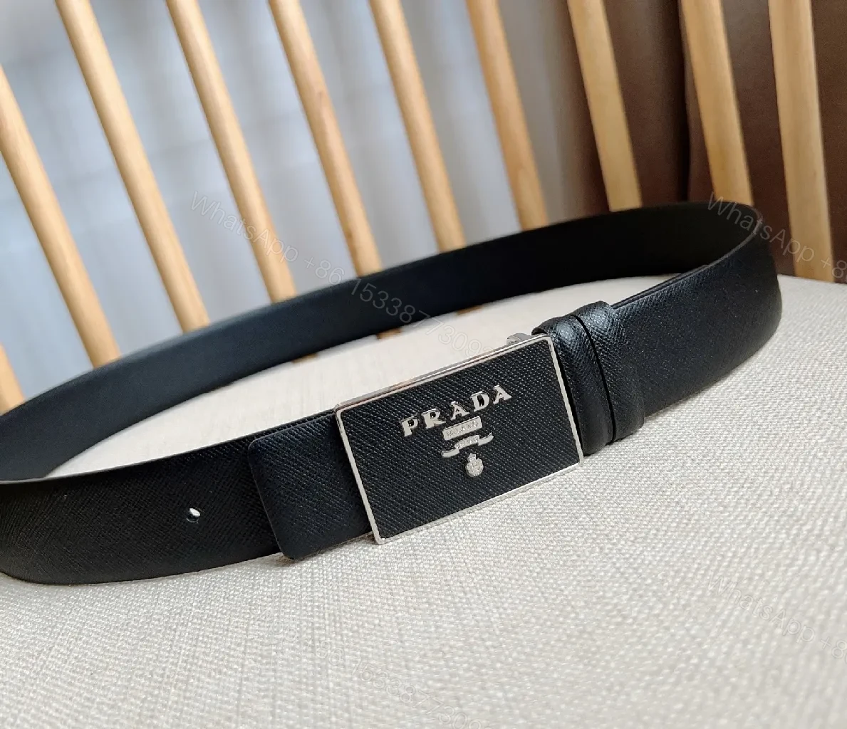 View 3 of Refined Black Leather Belt with Silver Plaque – Luxury Everydaybelt