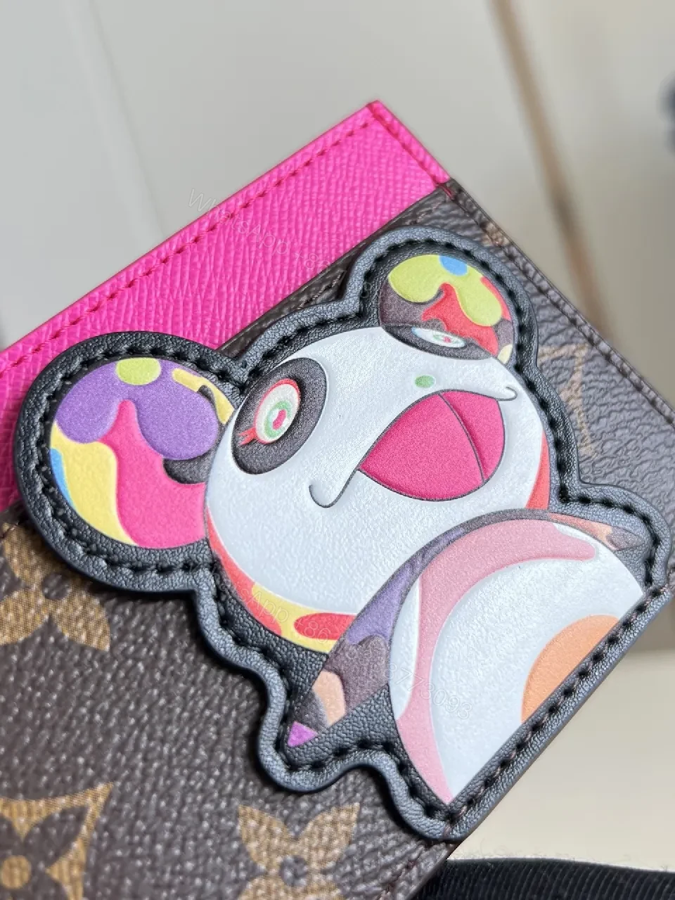 View 5 of Hot Pink Panda Wallet: Coated Canvas Luxe, Bi-fold Organizer
