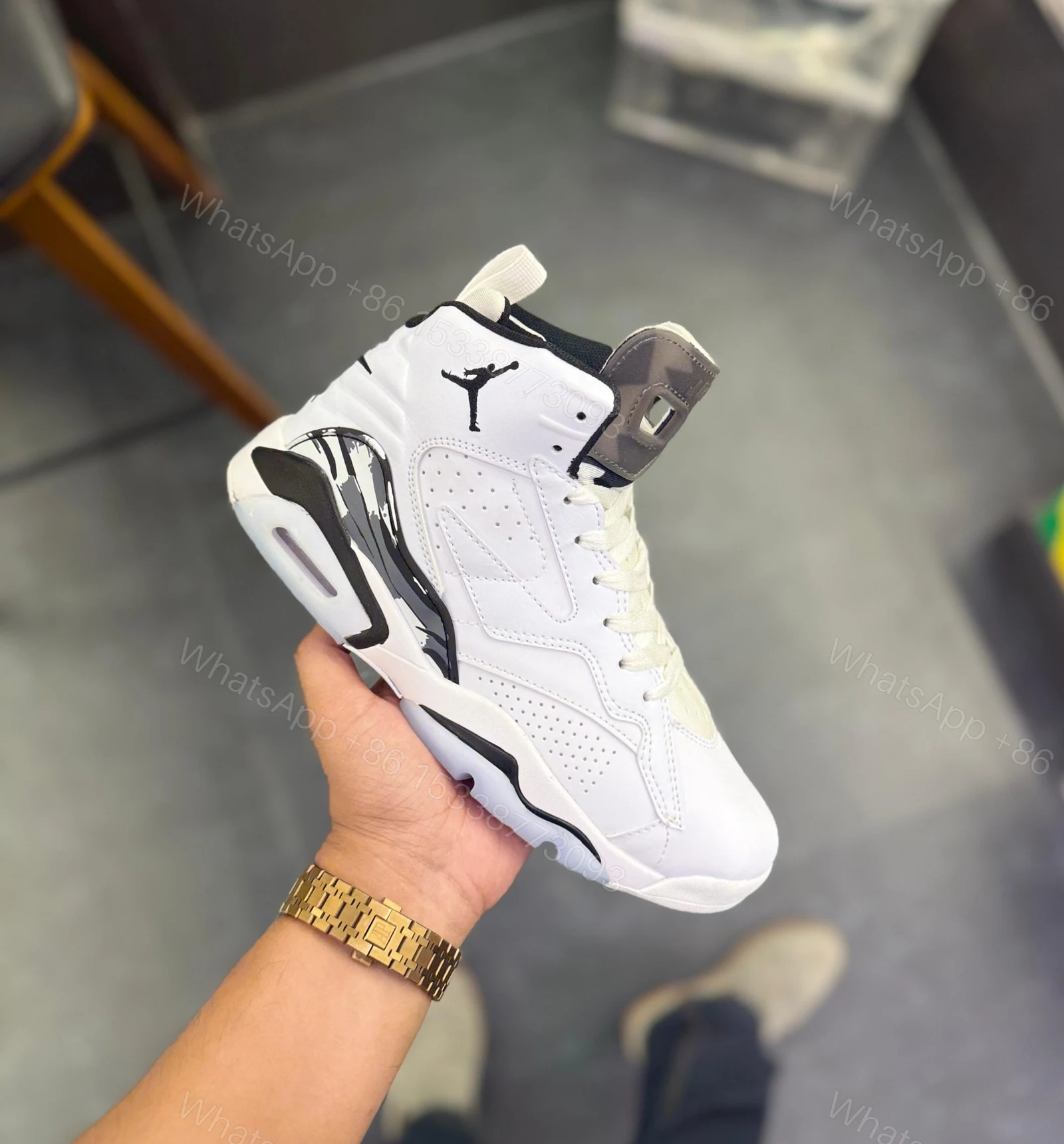 FIRST COPY Air Jordans Retro 6 Jumpman MVP White Basic — view 1