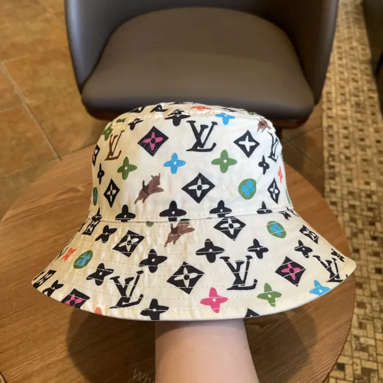 View 6 of Color-Shift Monogram Bucket Hat (Multicolor LV-Inspired)