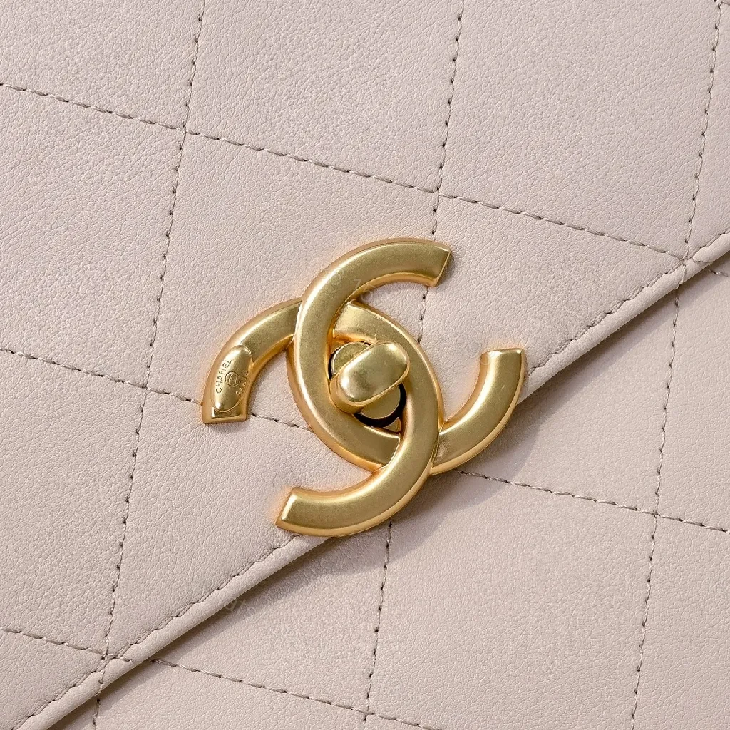 View 2 of Quilted Leather Mini Flap Bag: Timeless Glamour Accessory