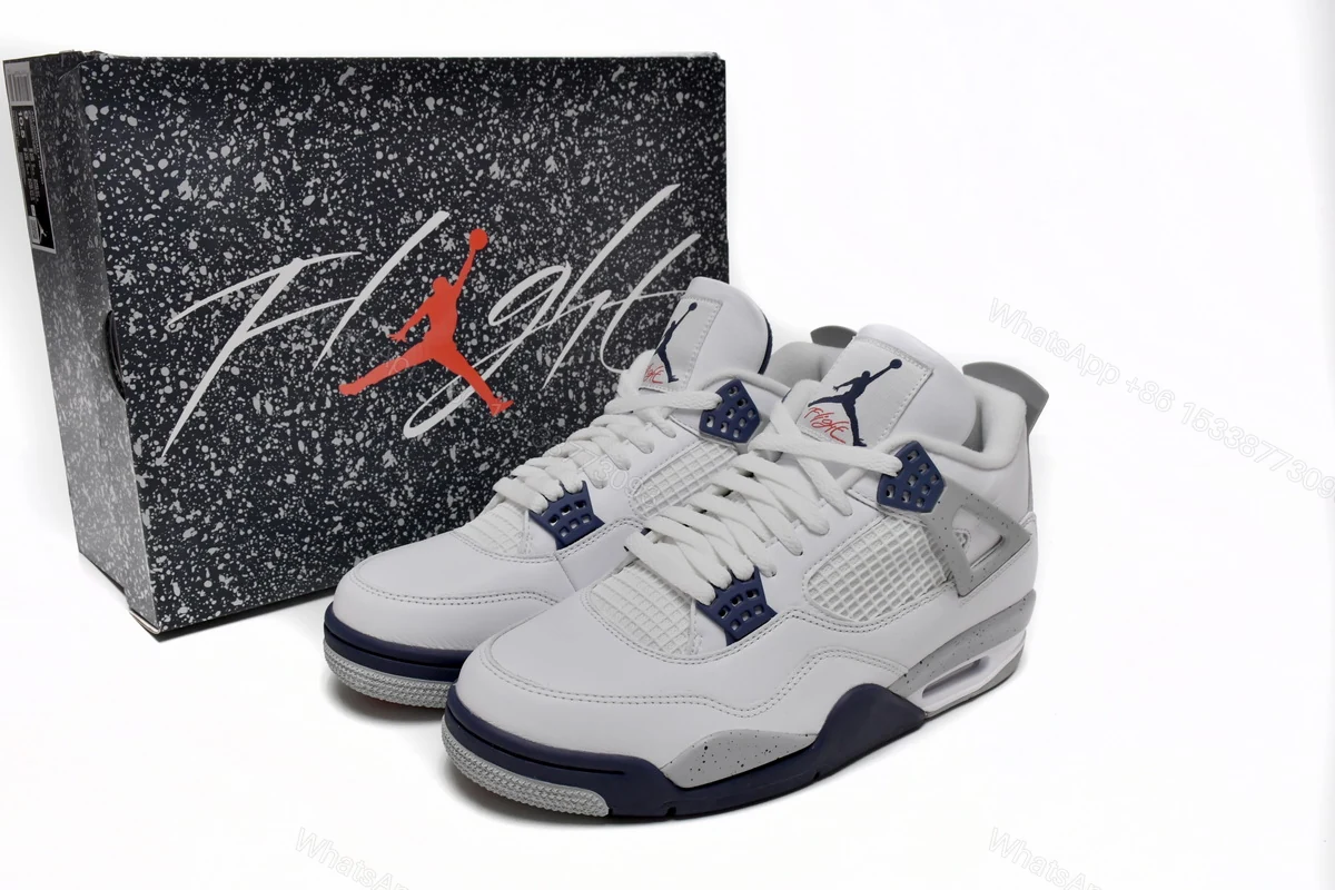 View 2 of Air Jordan 4 Retro Midnight Navy DH6927-140 (Best Quality)