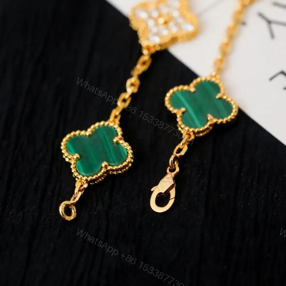View 10 of 高仿首飾VanCleef&Arpels*RO7GQ00孔雀綠鑽石黃金手鏈