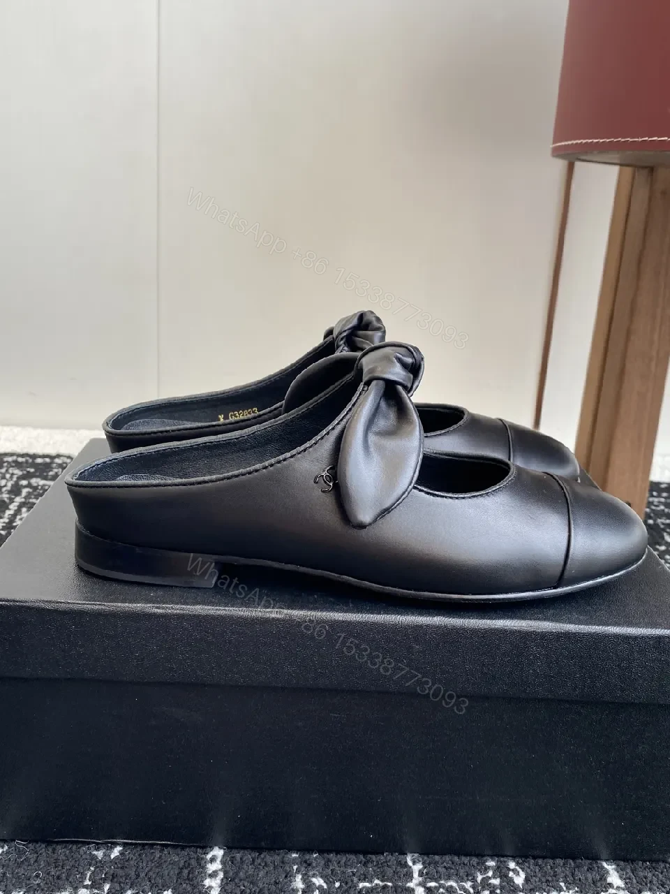View 8 of Black Leather Knot Mule — Sophisticated Everyday Luxury
