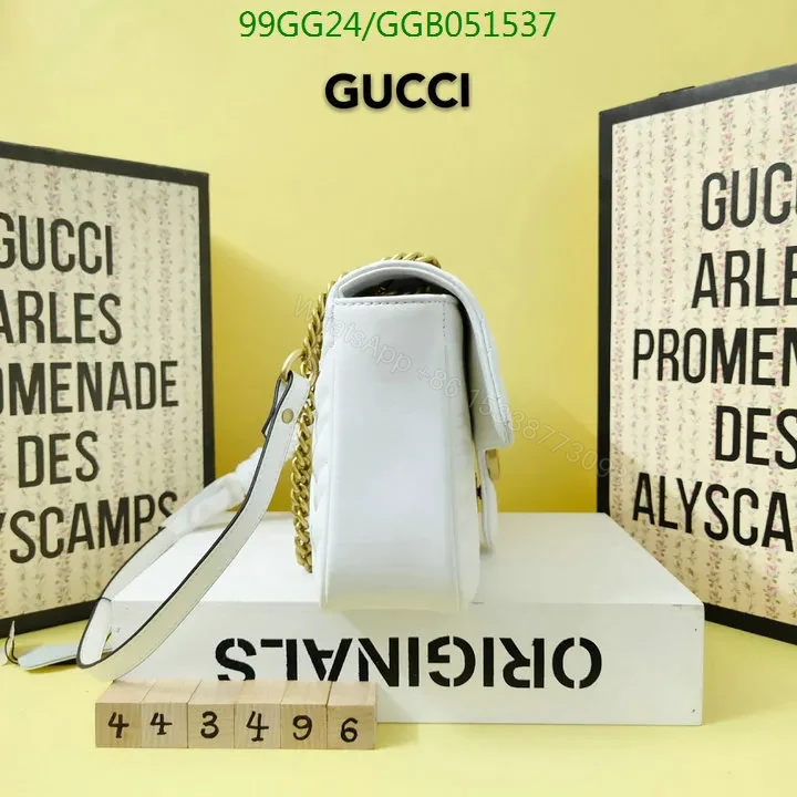 View 15 of Medium Gucci GG Marmont Shoulder Bag in Whitewith Gold Hardware 543219