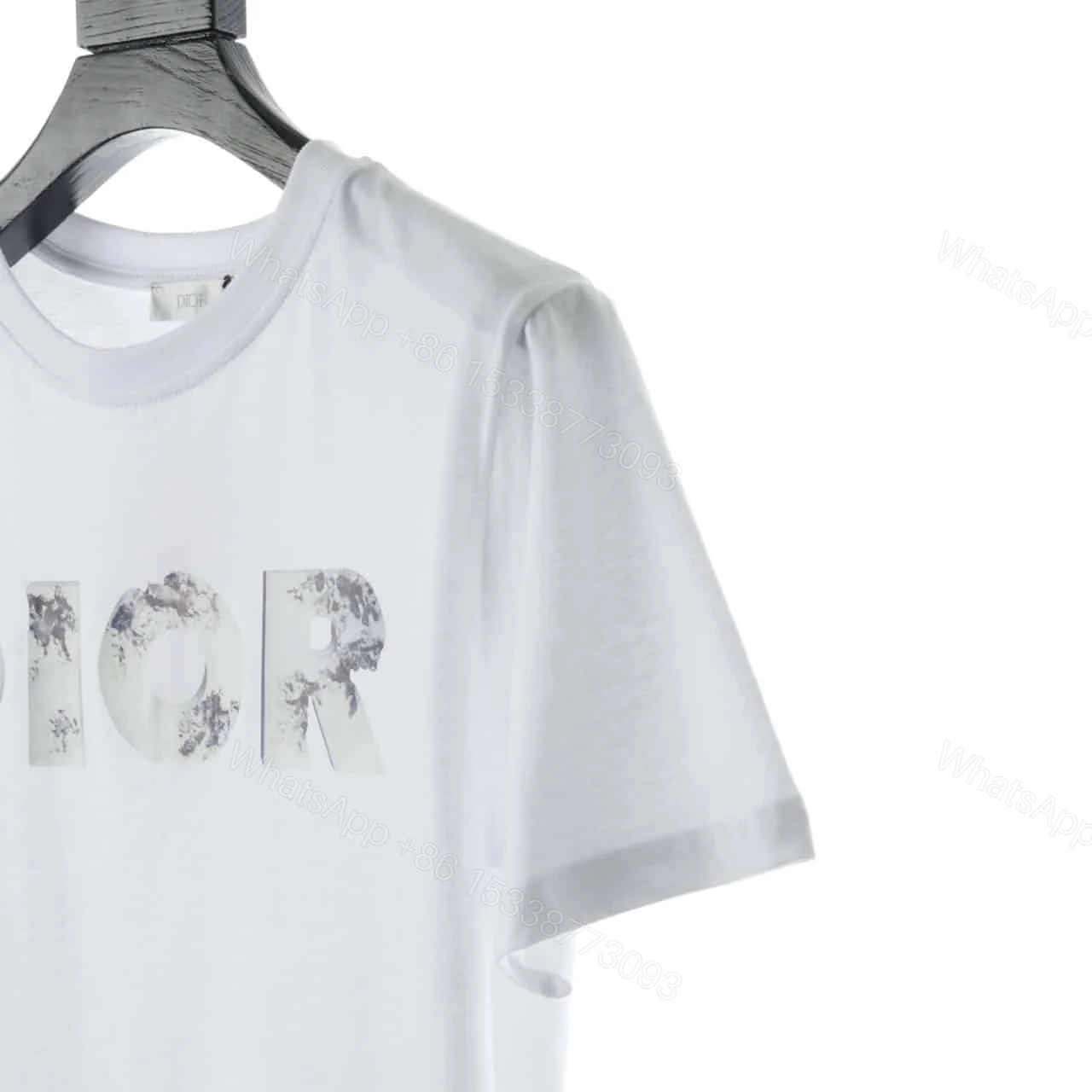 View 3 of DIOR LETTER RENDERING HEAT TRANSFER LOGO T-SHIRT