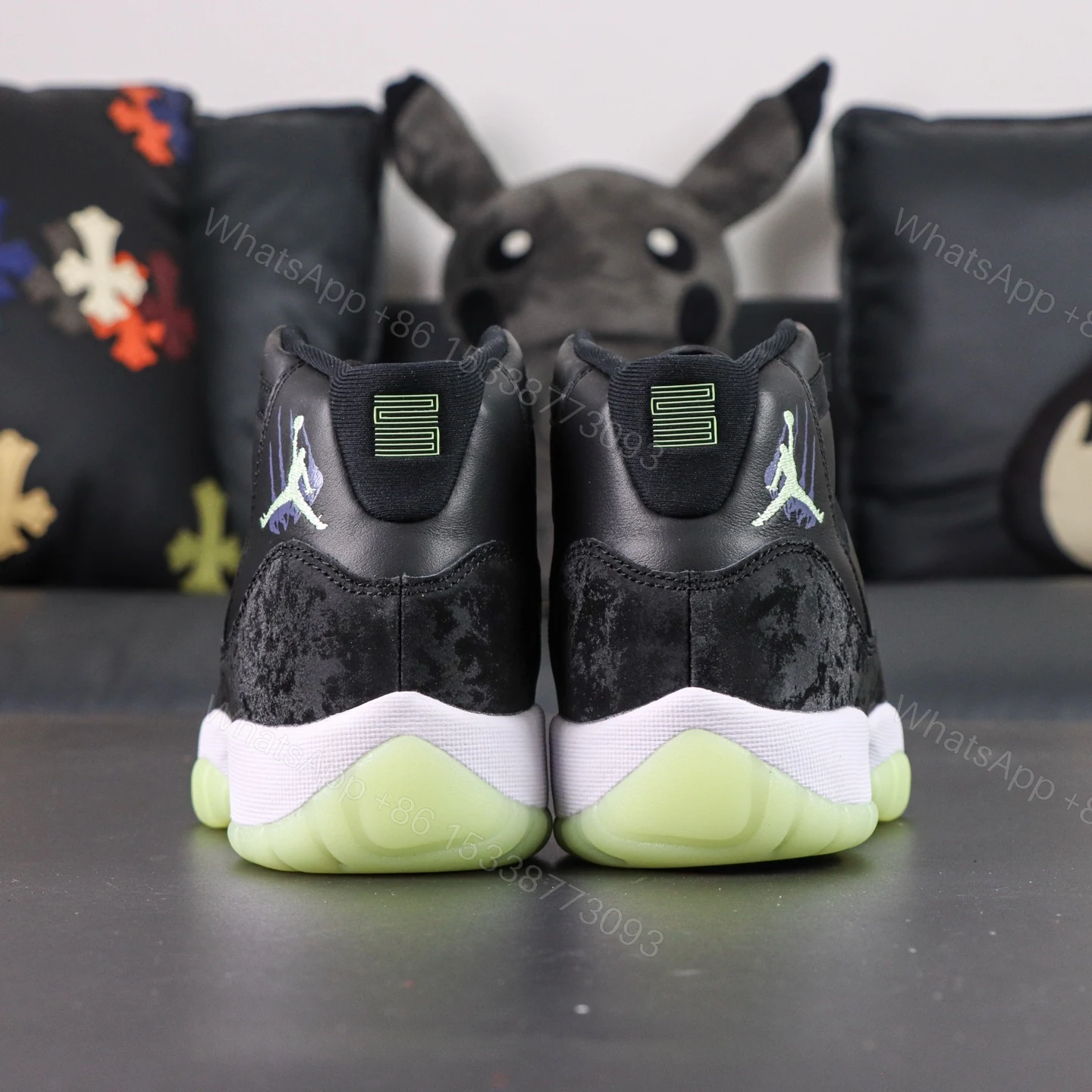 View 6 of Jordan 11 Retro Black Barely Volt Reps