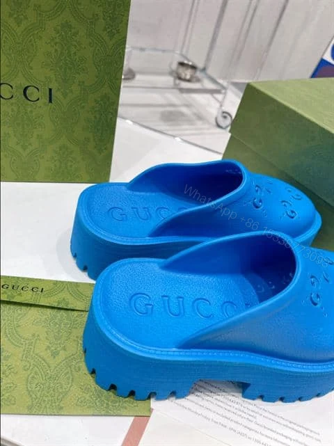 View 7 of GUCCI WONMEN’S PLATFORM PERFORATED G SANDAL – SDG014