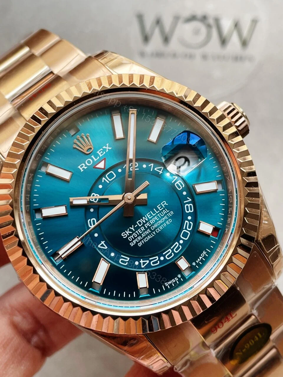 View 2 of Noob FACTORY 1:1 Rolex Sky-Dweller 326935 RG/SS Turquosi Dial