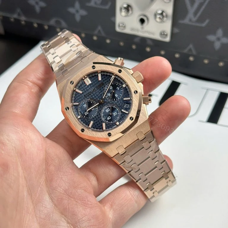 View 6 of Audemars Piguet Royal Oak 26240 Rose Gold Super Clone Blue Dial