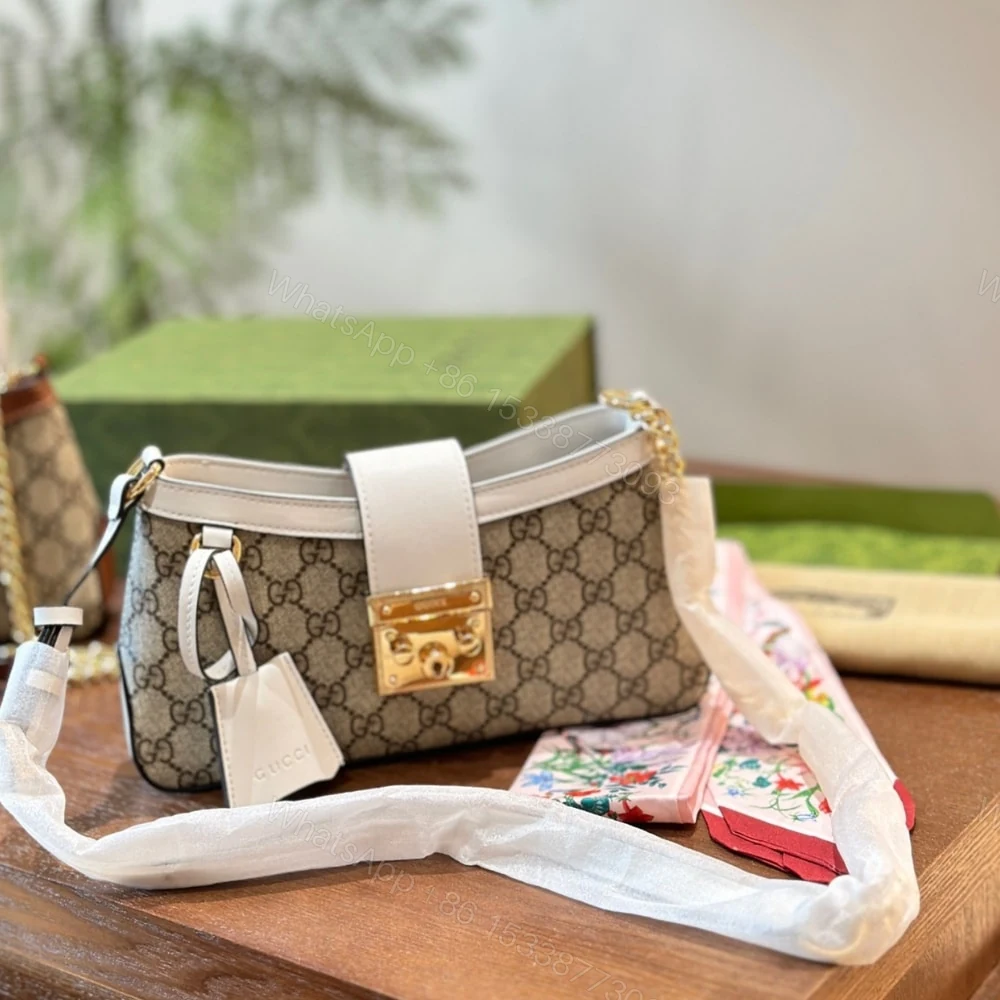 View 2 of Gucci Padlock Small Shoulder Bag White 25Cm 811705 KHNKG 9761