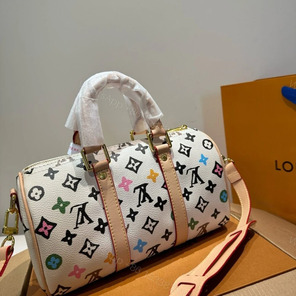 View 3 of Louis Vuitton Speedy 25 Handbag Monogram Canvas In Multicolor 25Cm
