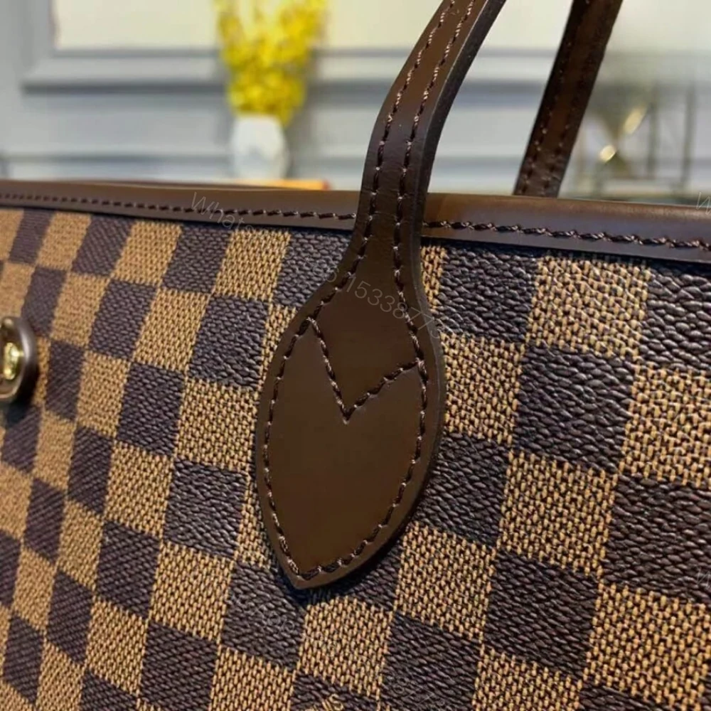 View 3 of Louis Vuitton Neverfull GM Damier Ebene Cerise Red 39Cm N40597