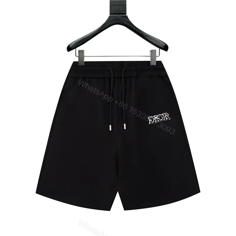 Black Drawstring Shorts – Luxury Logo, Modern Casual Style — view 1