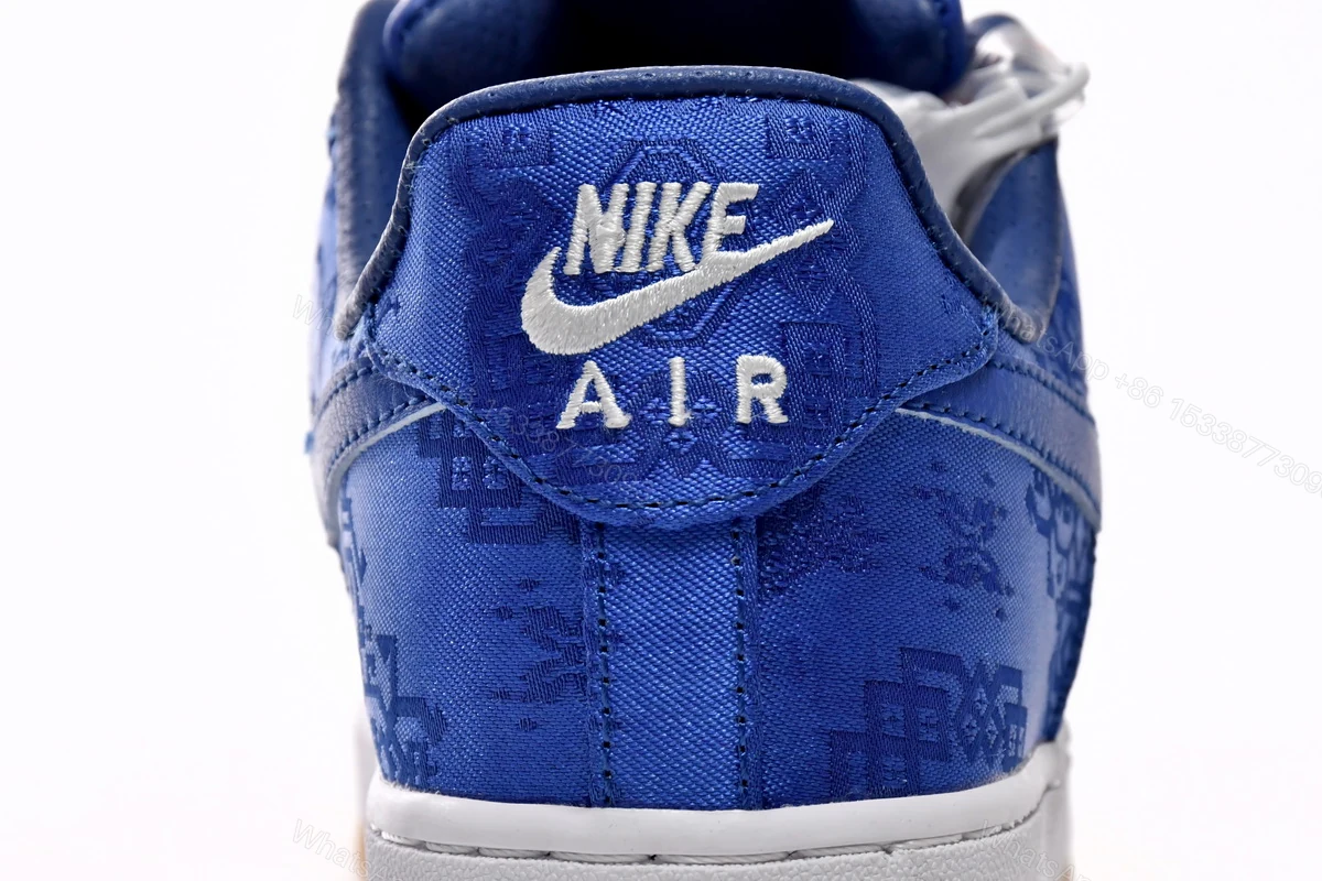 View 7 of CLOT x Nike Air Force 1 Low Premium Blue Silk CJ5290-400