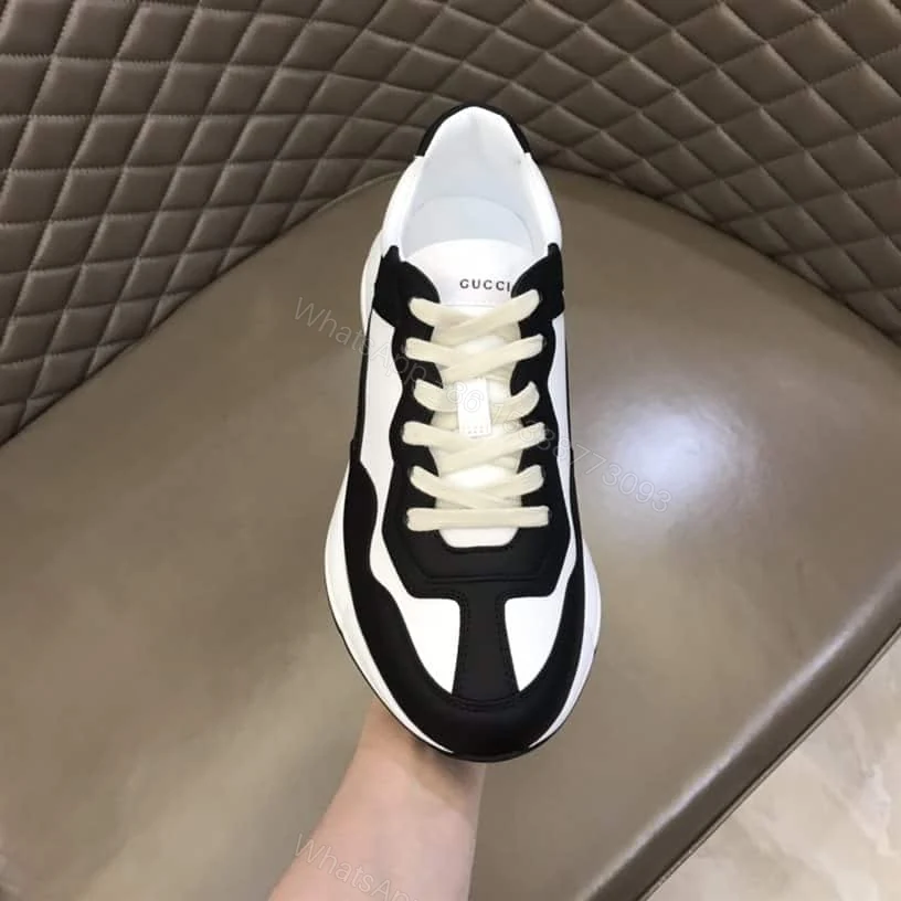 View 3 of Gucci Rhyton Low Top Sneakers In Black And White – GC124