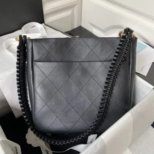 View 3 of Chanel 23A Hobo Calfskin Black