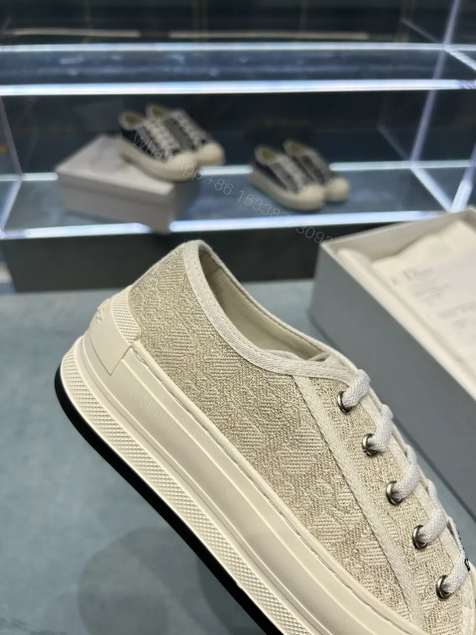 View 2 of Canvas-Lined Luxury Sneakers: Couture-Inspired Everyday Glam