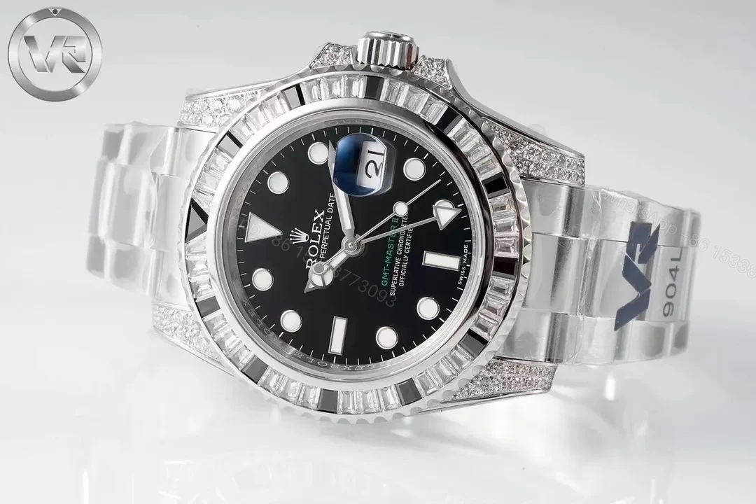 View 5 of BT Factory Clean Factory VR Rolex GMT II Black Diamond Watch
