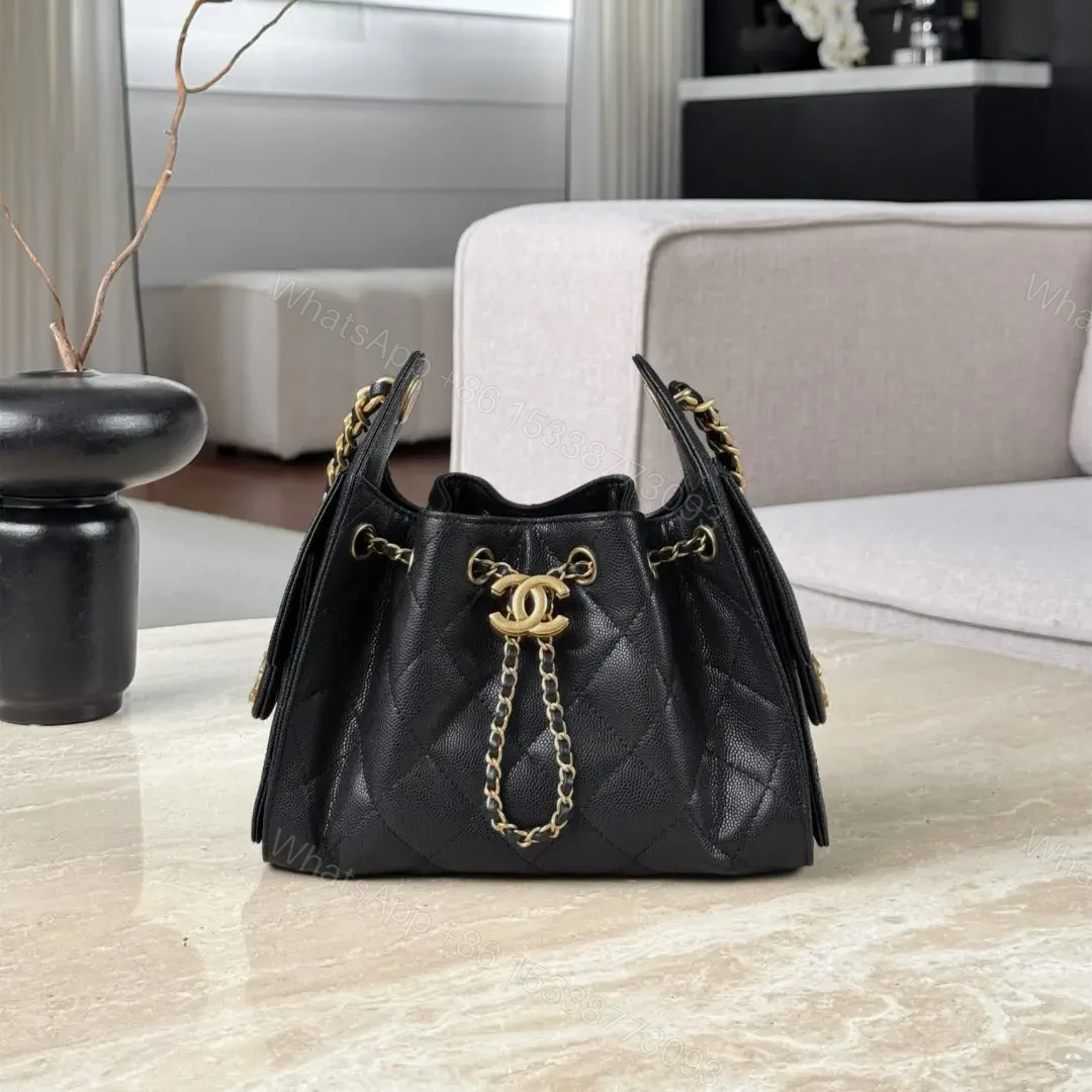 Chanel 25 Bag Black with Gold Hardware Caviar Leather — view 1